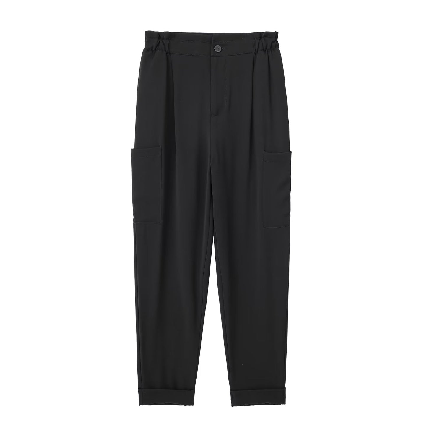 Paperbag Waist High Rise Cropped Pants
