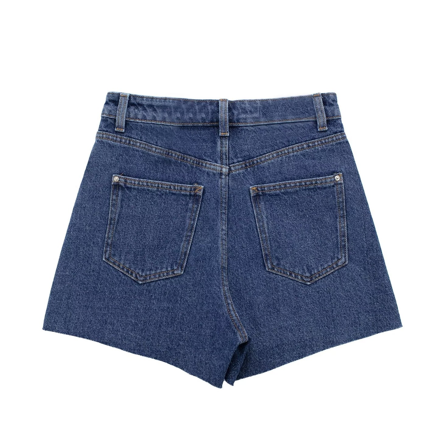 Frayed Hem High Waist Shorts