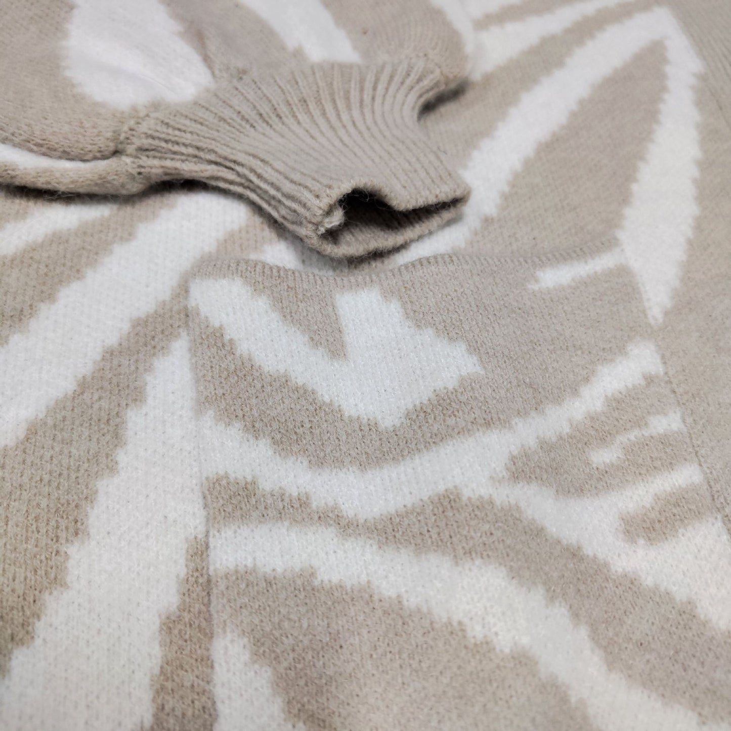 Print Oversized Cardigan Sweater
