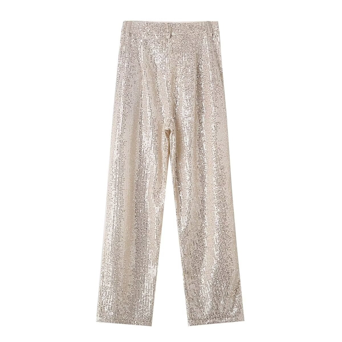 Sequin Straight Leg Pants