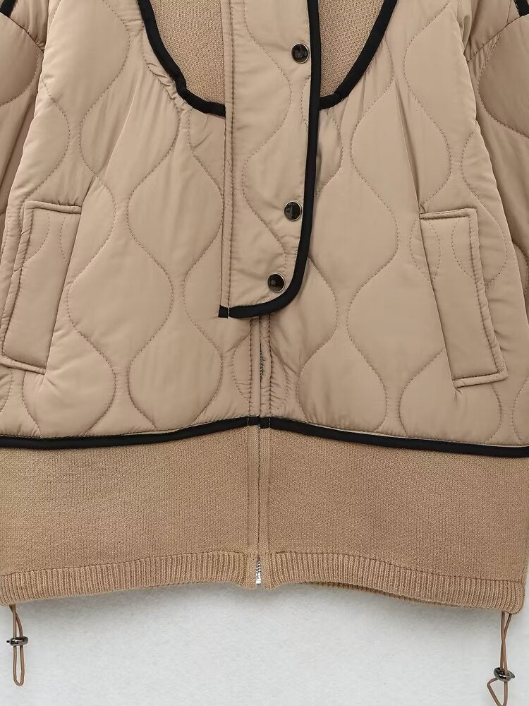 Black Trim Quilted Jacket