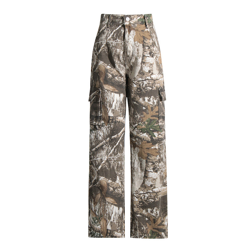 Camouflage High Waist Baggy Pants