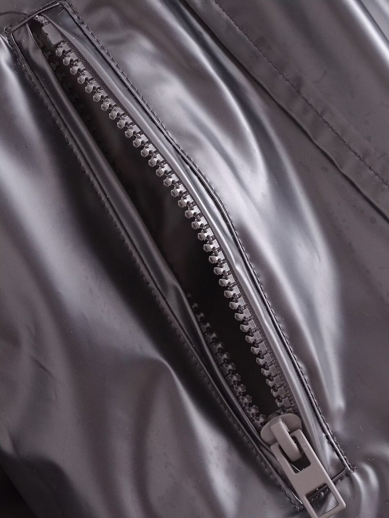 Transparent Moto Rain Jacket