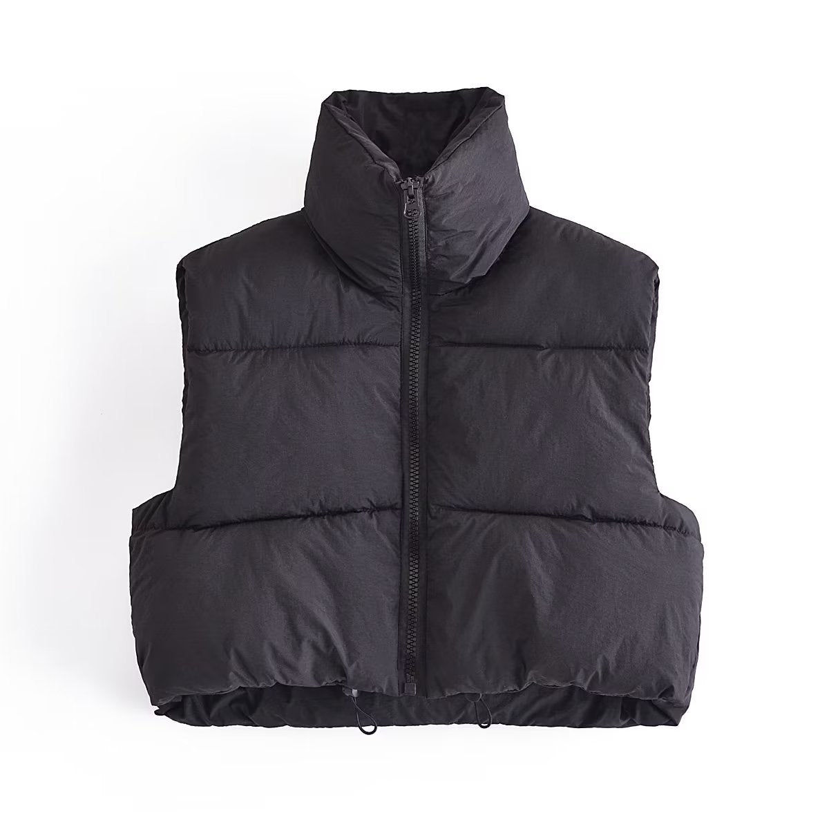 【Raucohouse】Tierra Crop Padded Vest Dimension 2-way zip-up down vest - Raucohouse | 60% - Asian