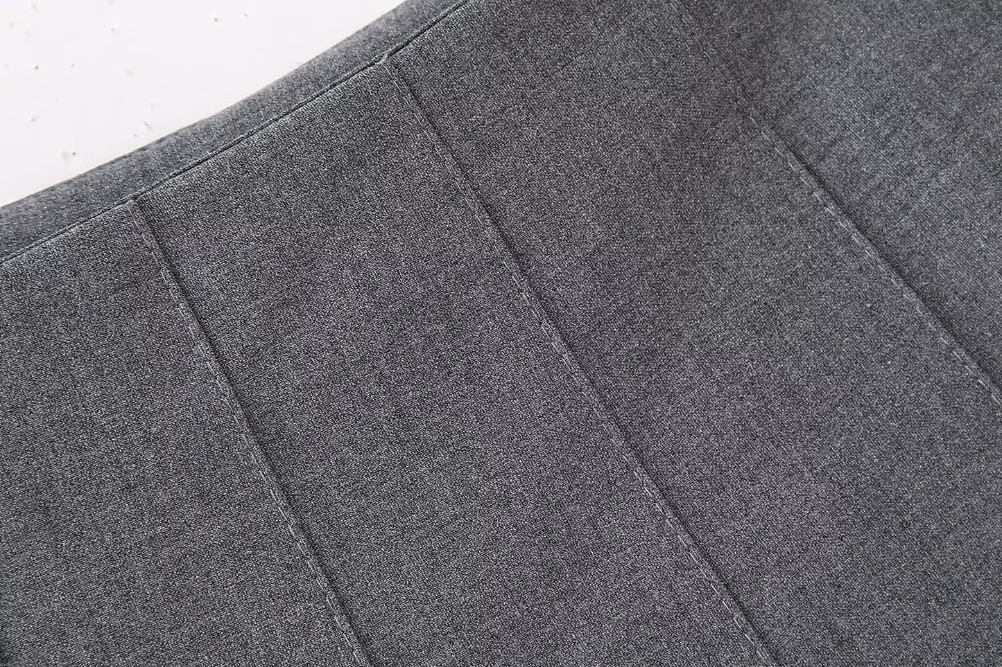 Pleated Woolen Mini Skirt