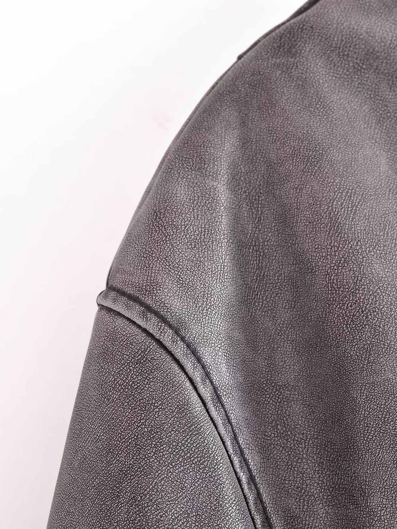 Washed Out Zip Up Bomber Jacket