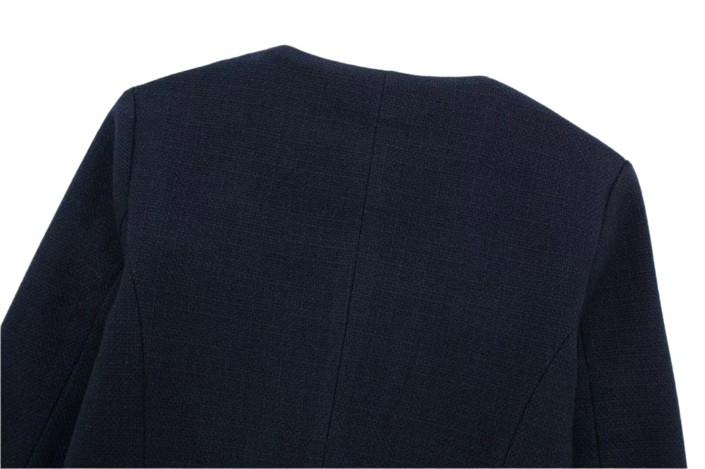 Long Sleeve Crew Neckline Button Jacket