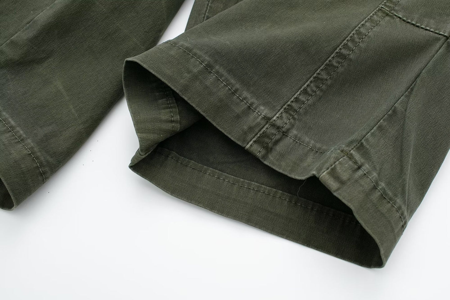 Low Rise Dark Green Cargo Pants
