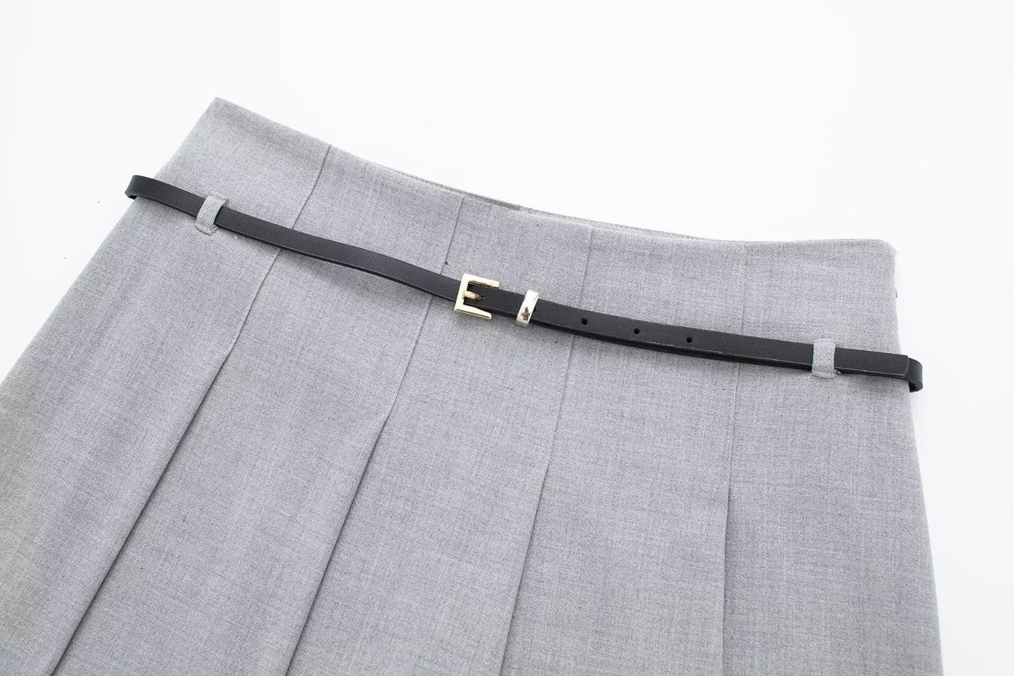 Belted Pleated Skort