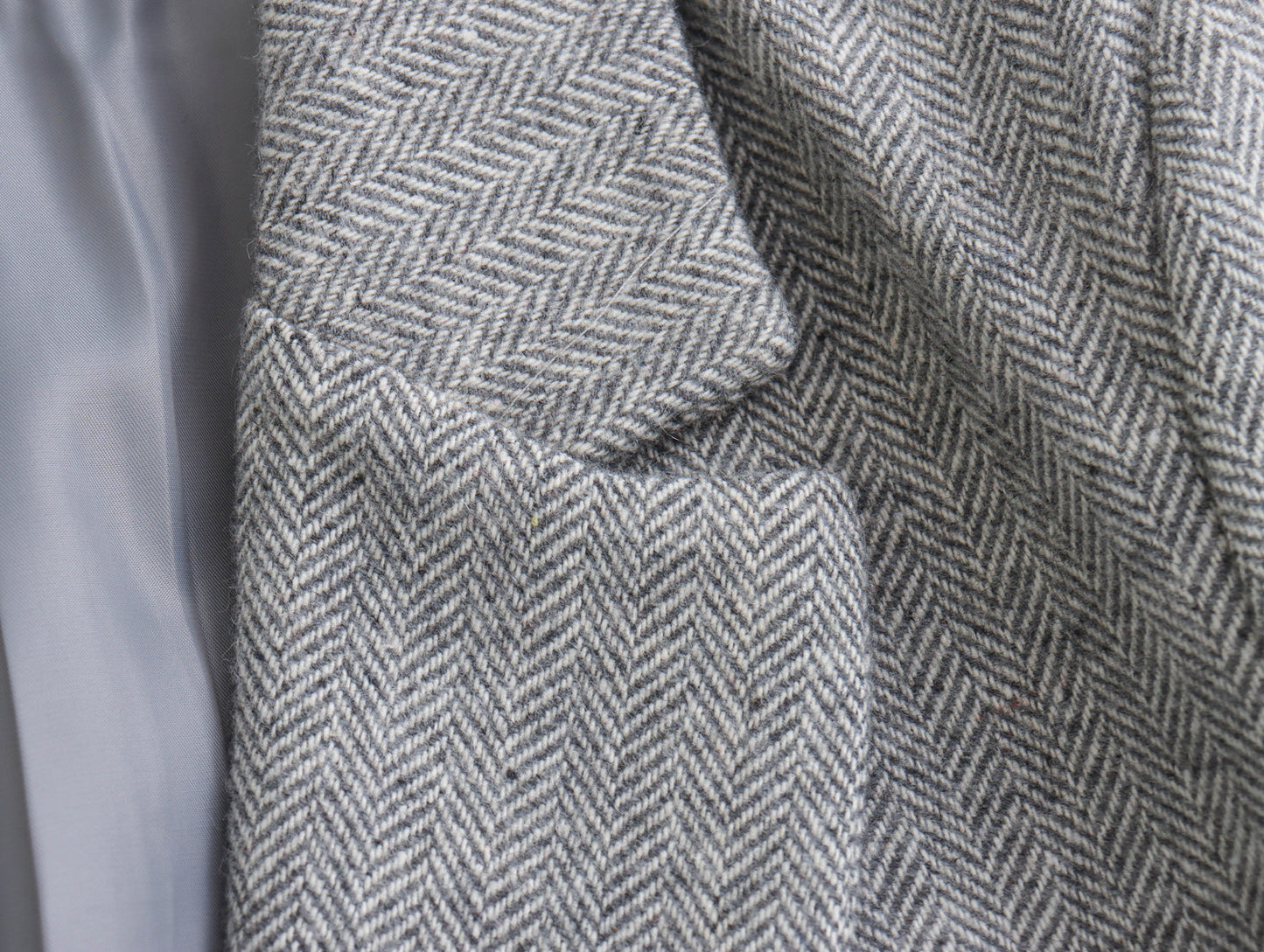 Herringbone Twill Straight Cut Blazer