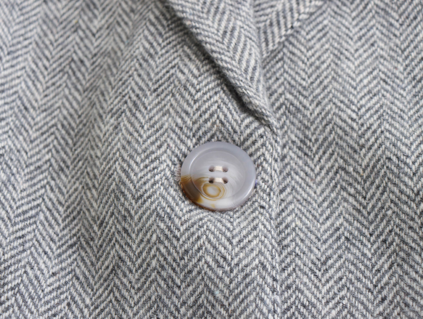 Herringbone Twill Straight Cut Blazer