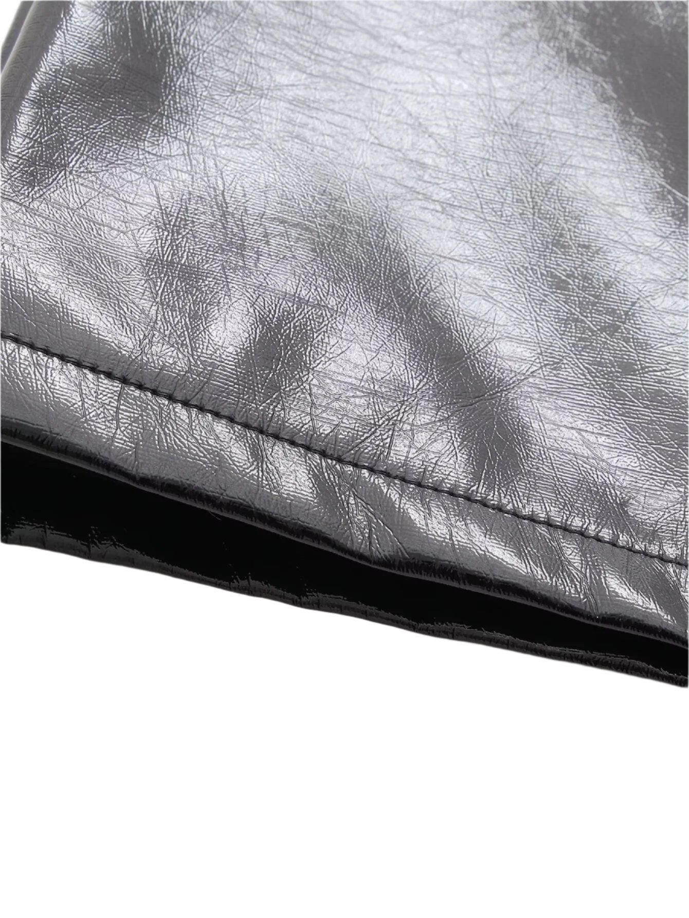 High Waist Faux Leather Pencil Skirt