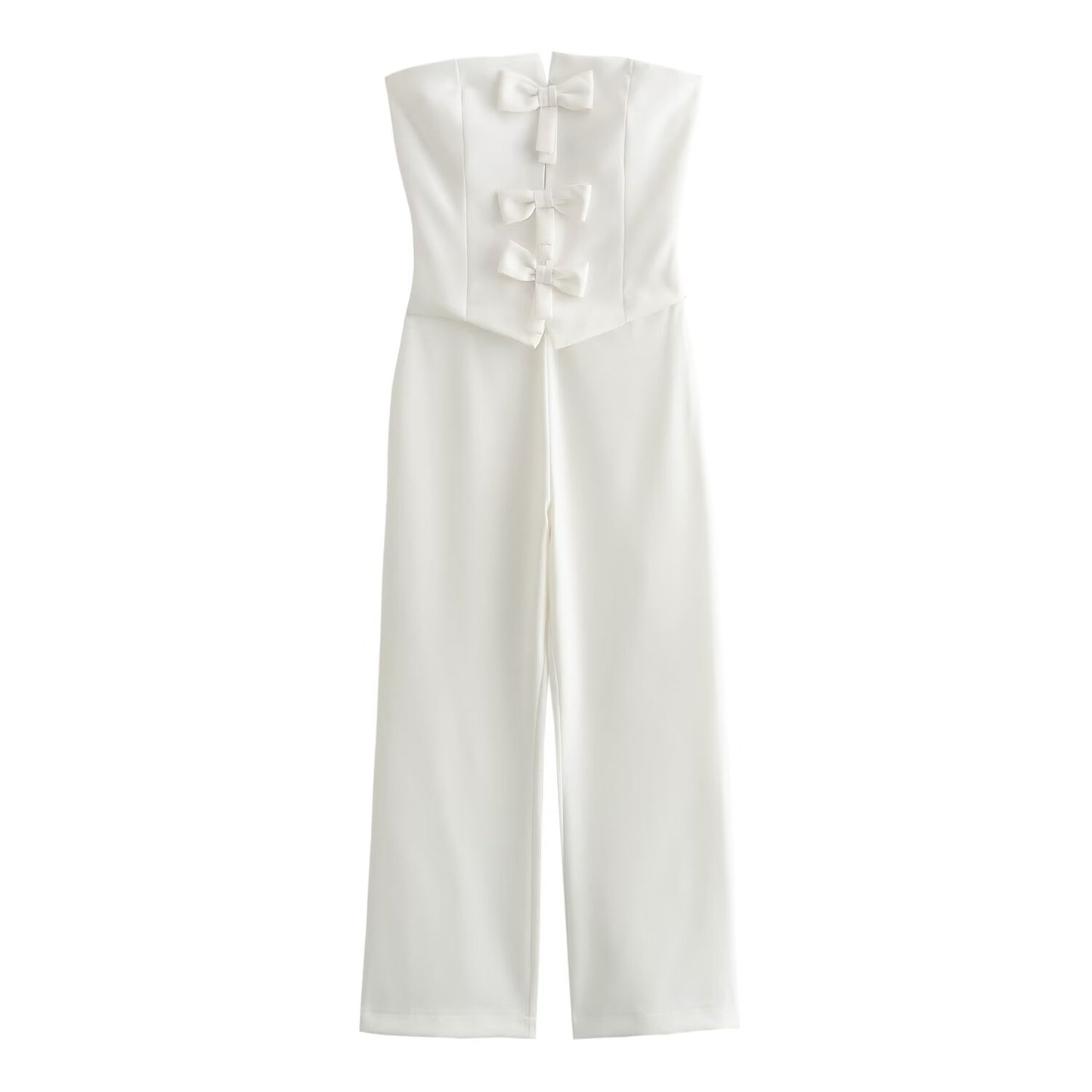 Strapless Bow Jumpsuit