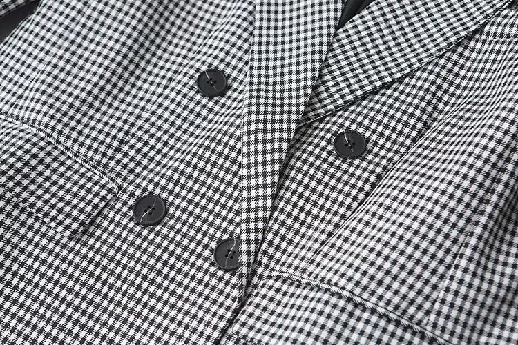 Houndstooth Double Breasted Blazer