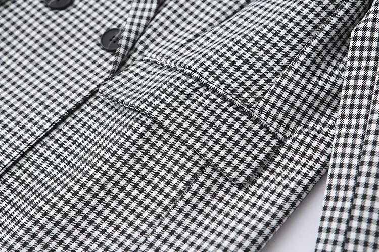 Houndstooth Double Breasted Blazer