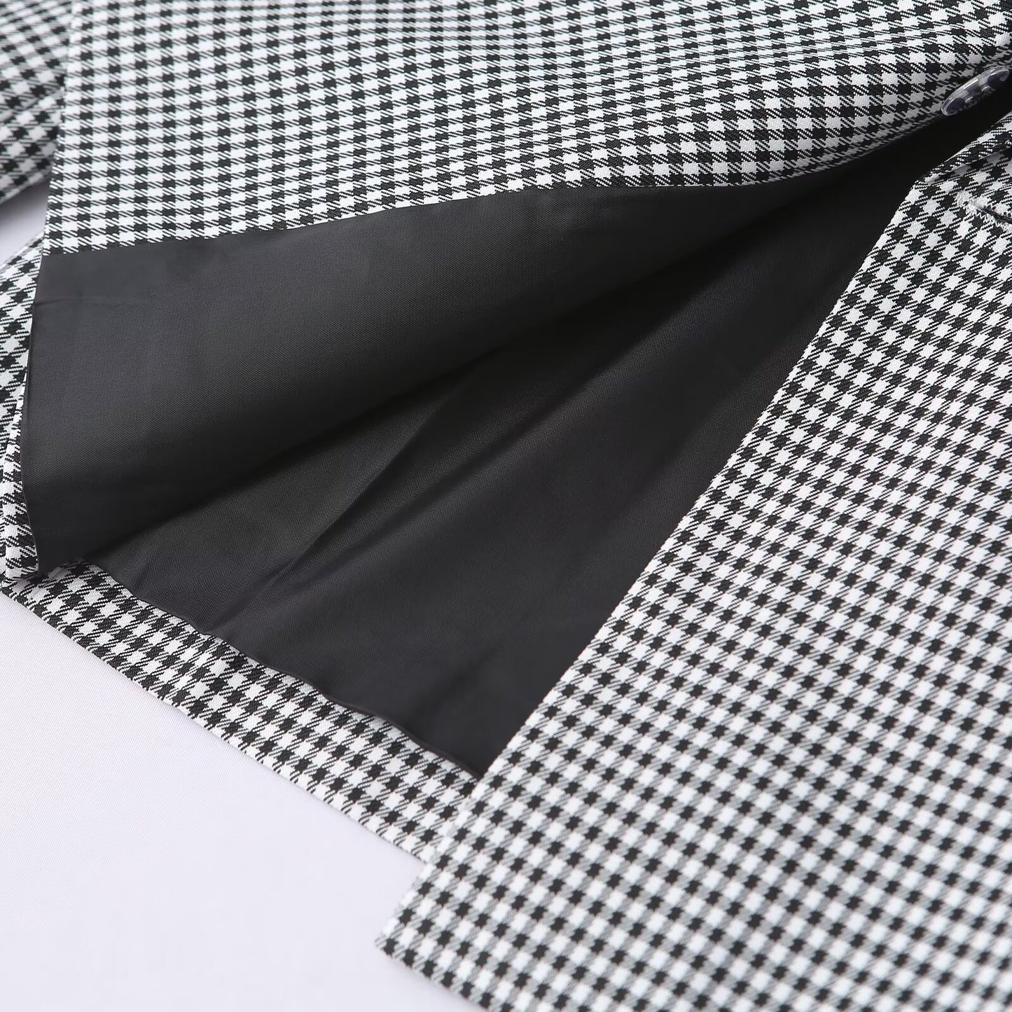 Houndstooth Double Breasted Blazer