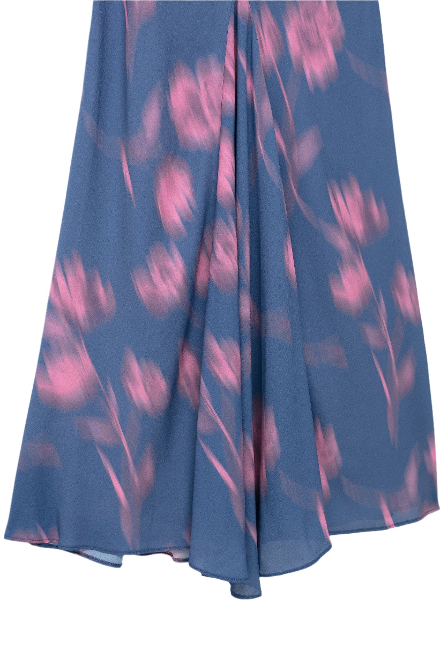 Cowl Neck Spaghetti Strap Tied Back Floral Print Maxi Dress