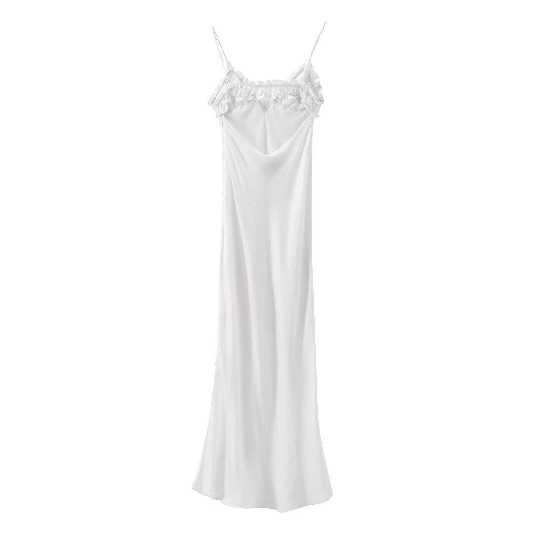 Spaghetti Strap V-Neck Cut Out Maxi Dress