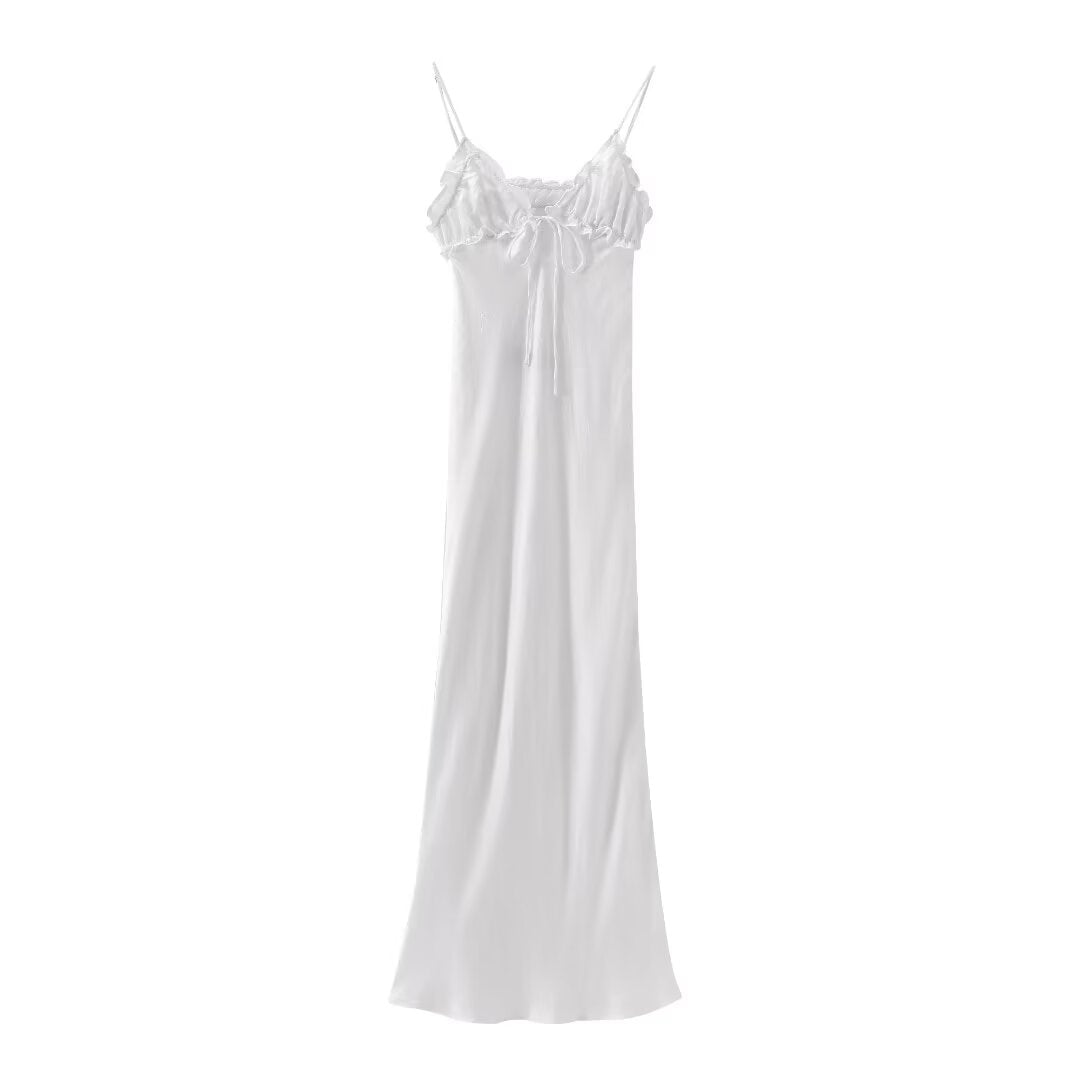 Spaghetti Strap V-Neck Cut Out Maxi Dress