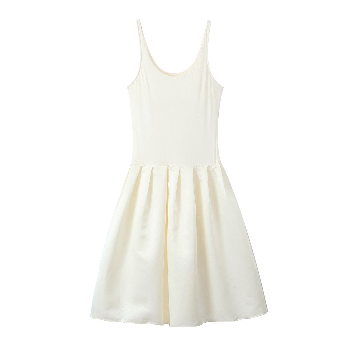 Dropped Waist Flared Skirt Dress