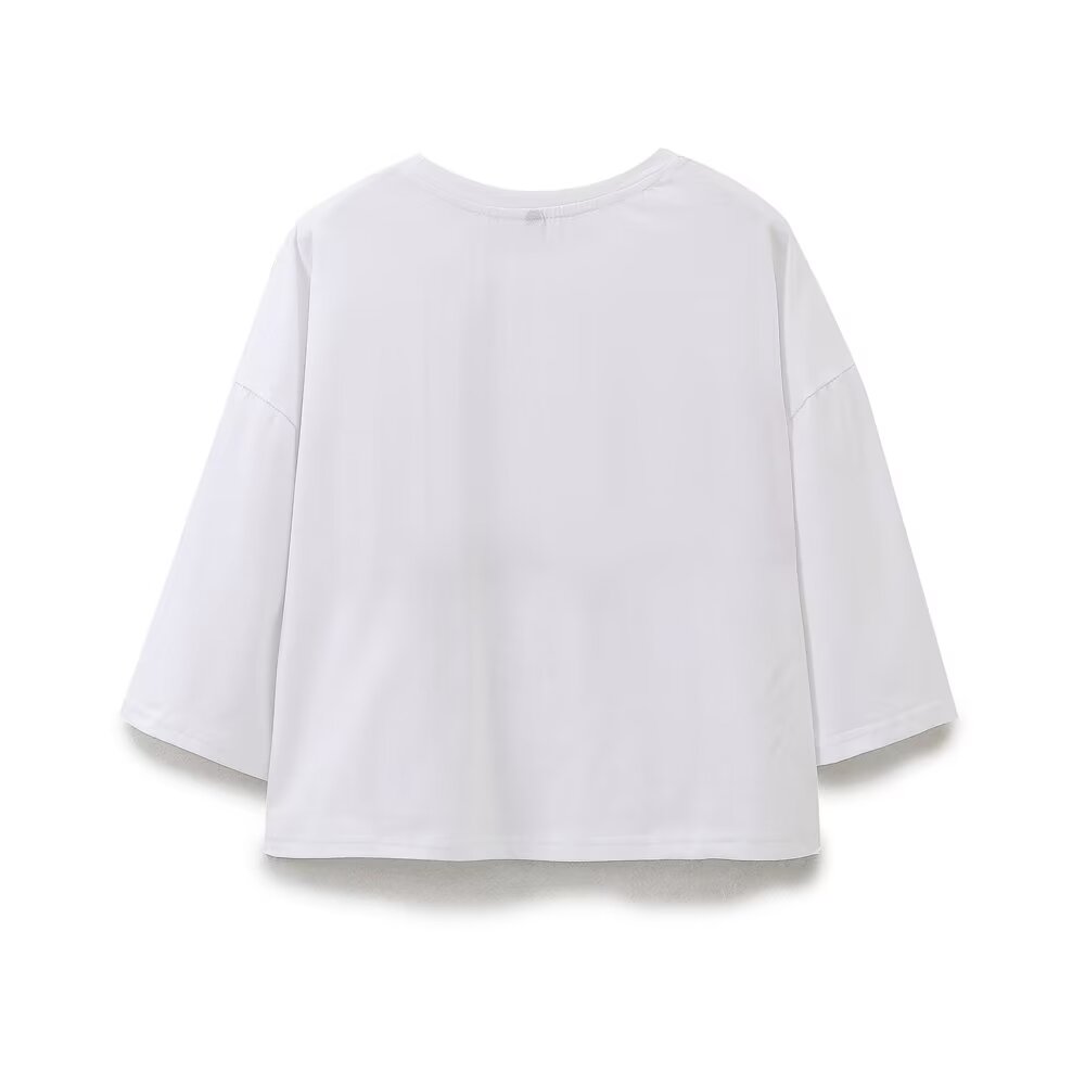 Short Sleeve Cropped Paris Graphic Tee