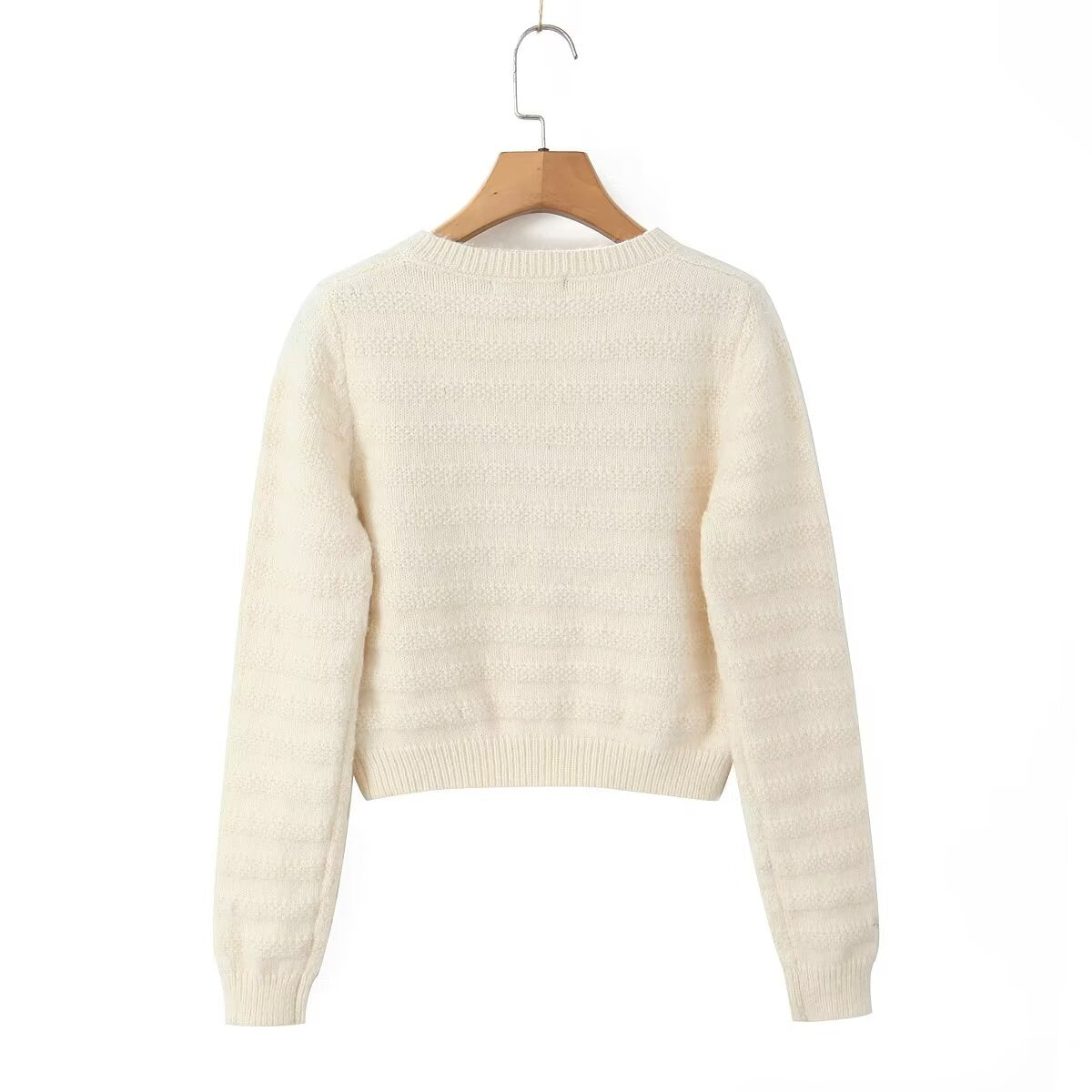 Rose Embroidery Cardigan Sweater