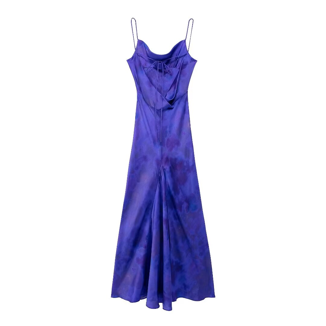 90s cowl neck dress Vintage 90s Aubergine Cowl Neck Dress With Scarf Call Me The Breeze