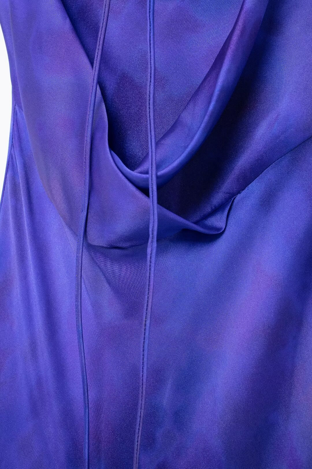 Cowl Neck Spaghetti Strap Satin Maxi Dress