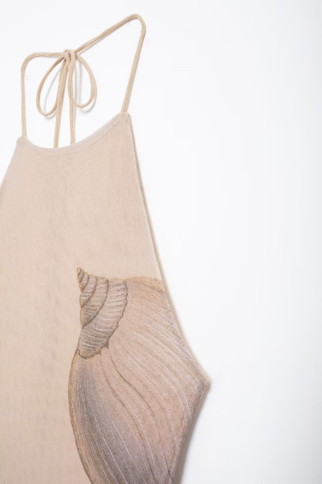 Shell Print Halter Maxi Dress