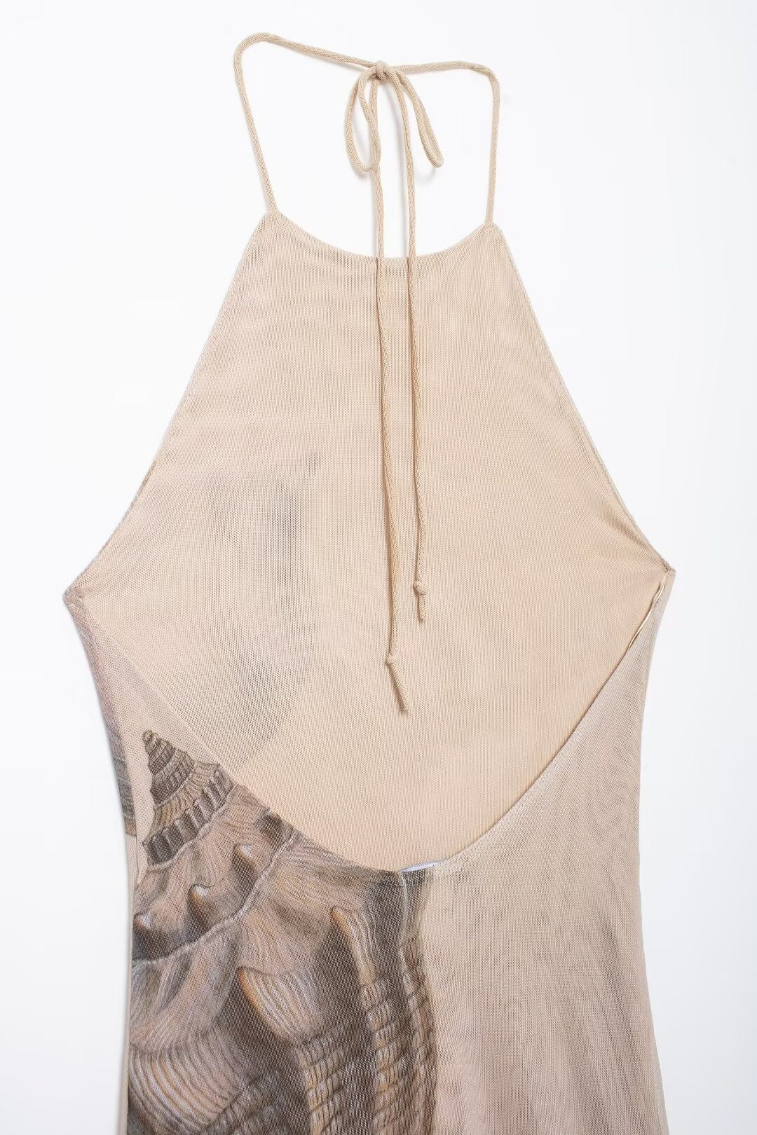 Shell Print Halter Maxi Dress