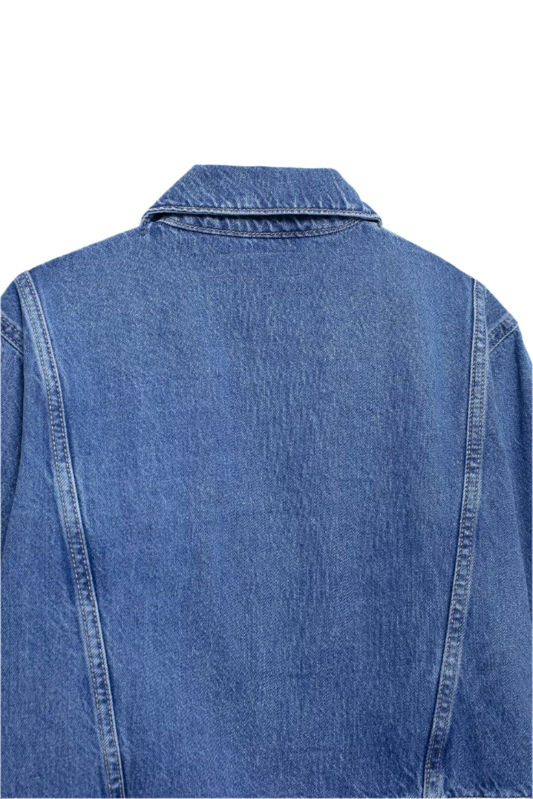 Long Sleeve Cropped Denim Top