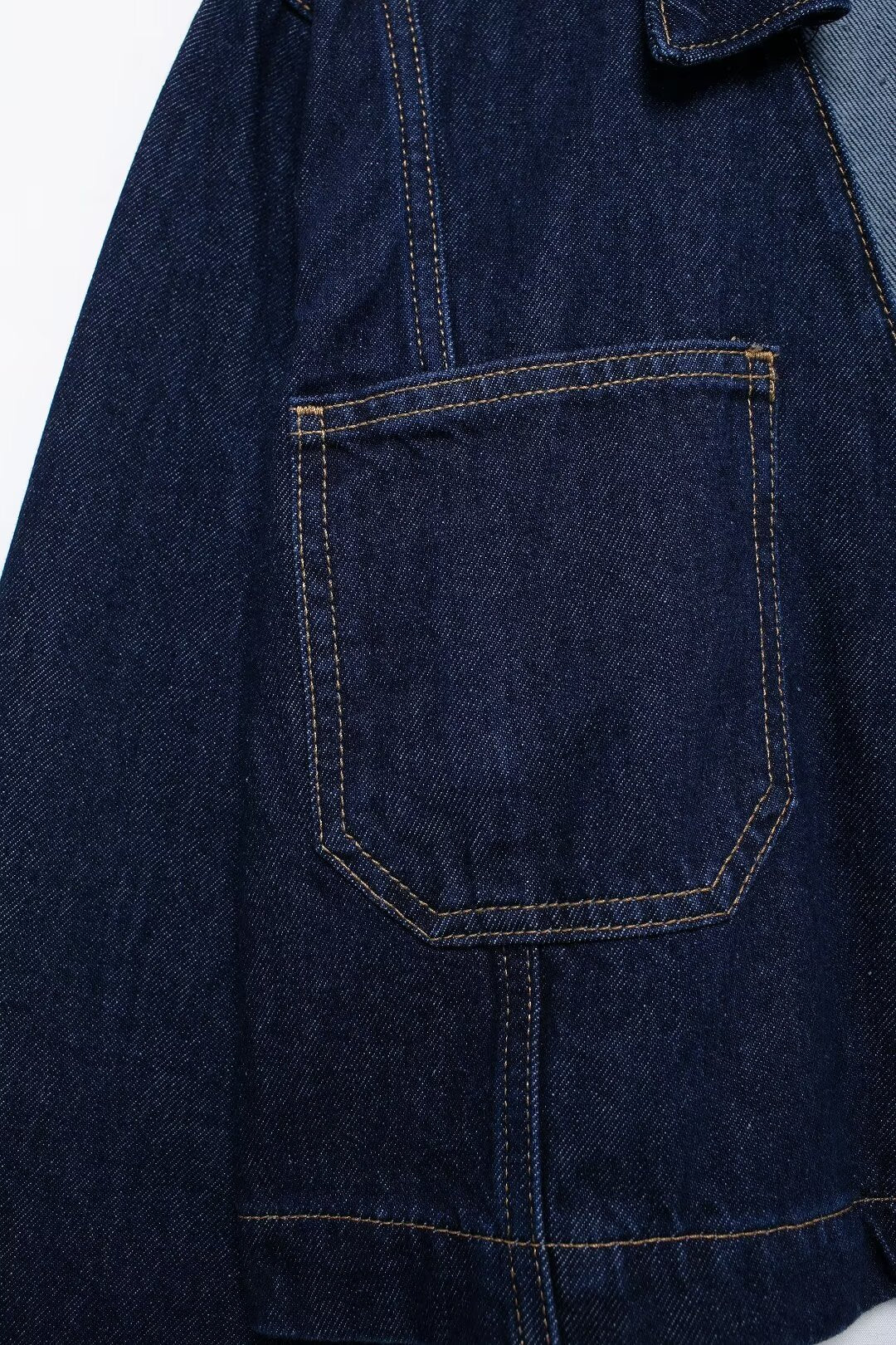 Long Sleeve Cropped Denim Top