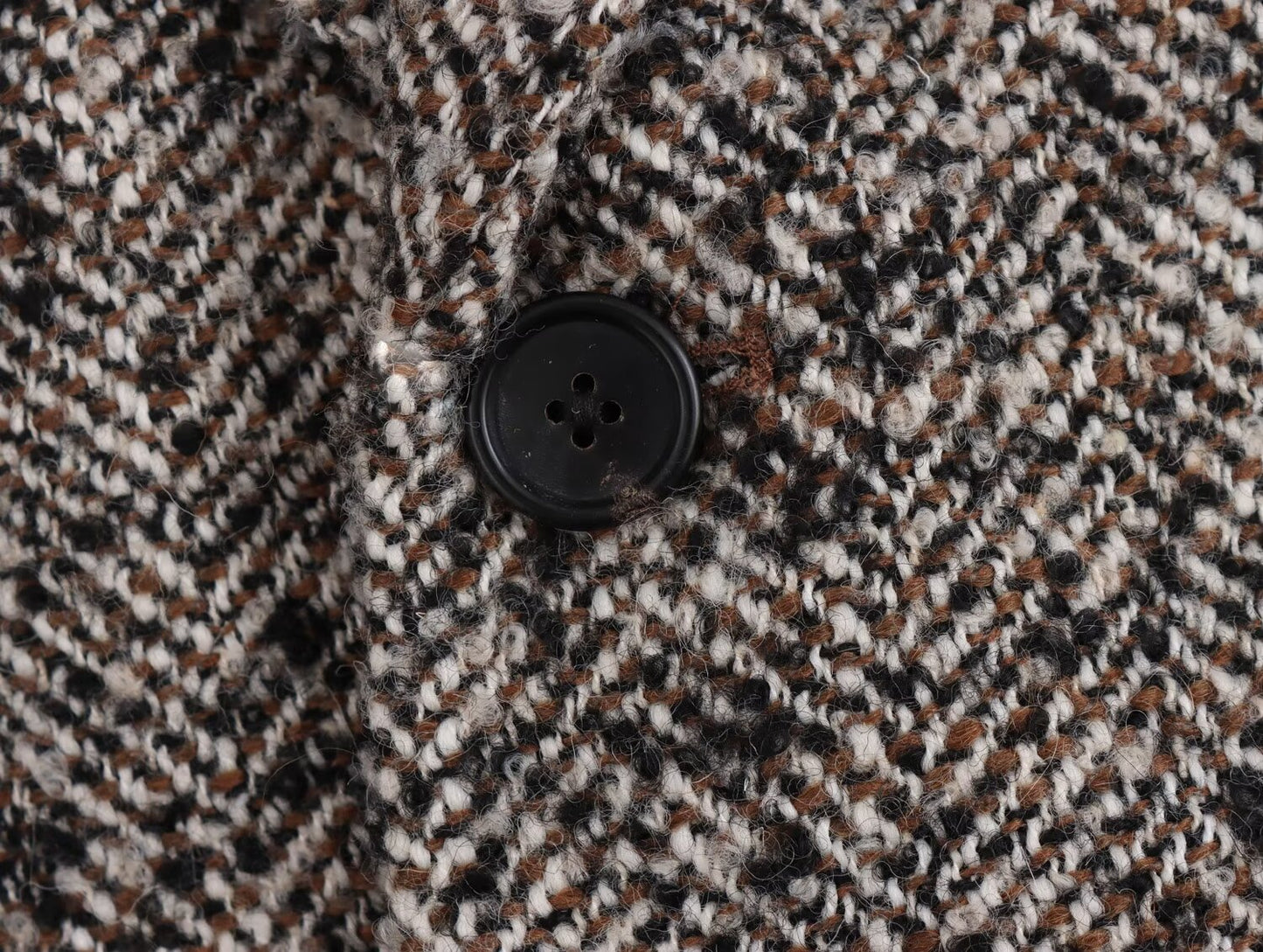Tweed V-Neck Belted Coat