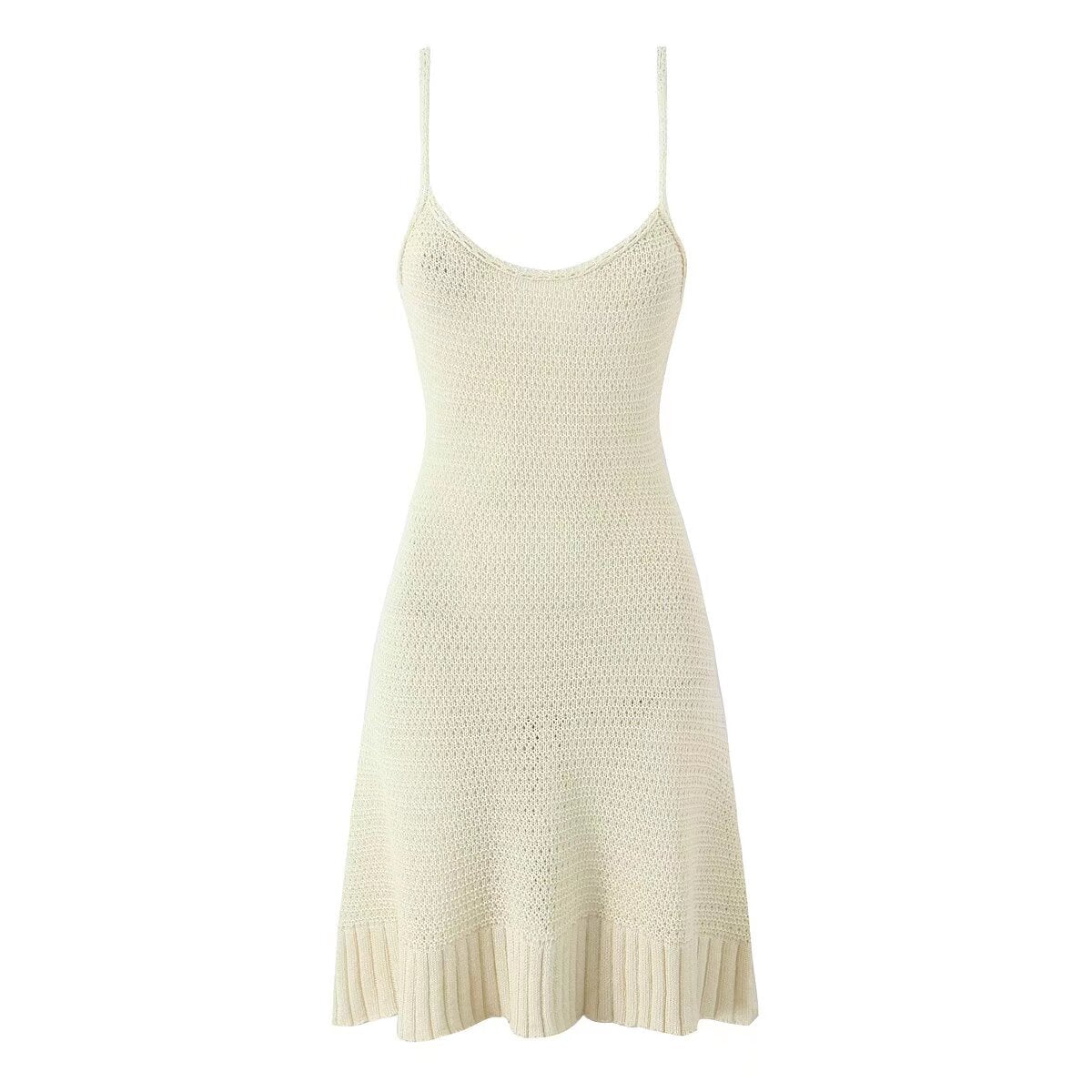 Spaghetti Strap Knit Beach Dress