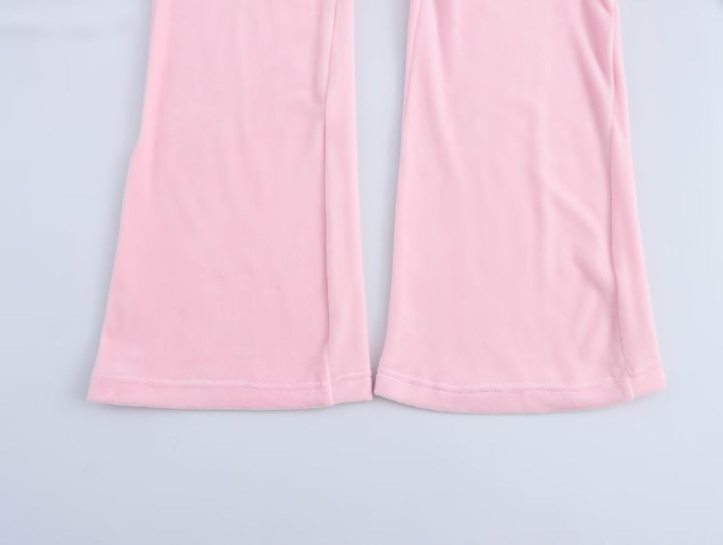 Graphic Print Velour Hoodie and Sweats Set