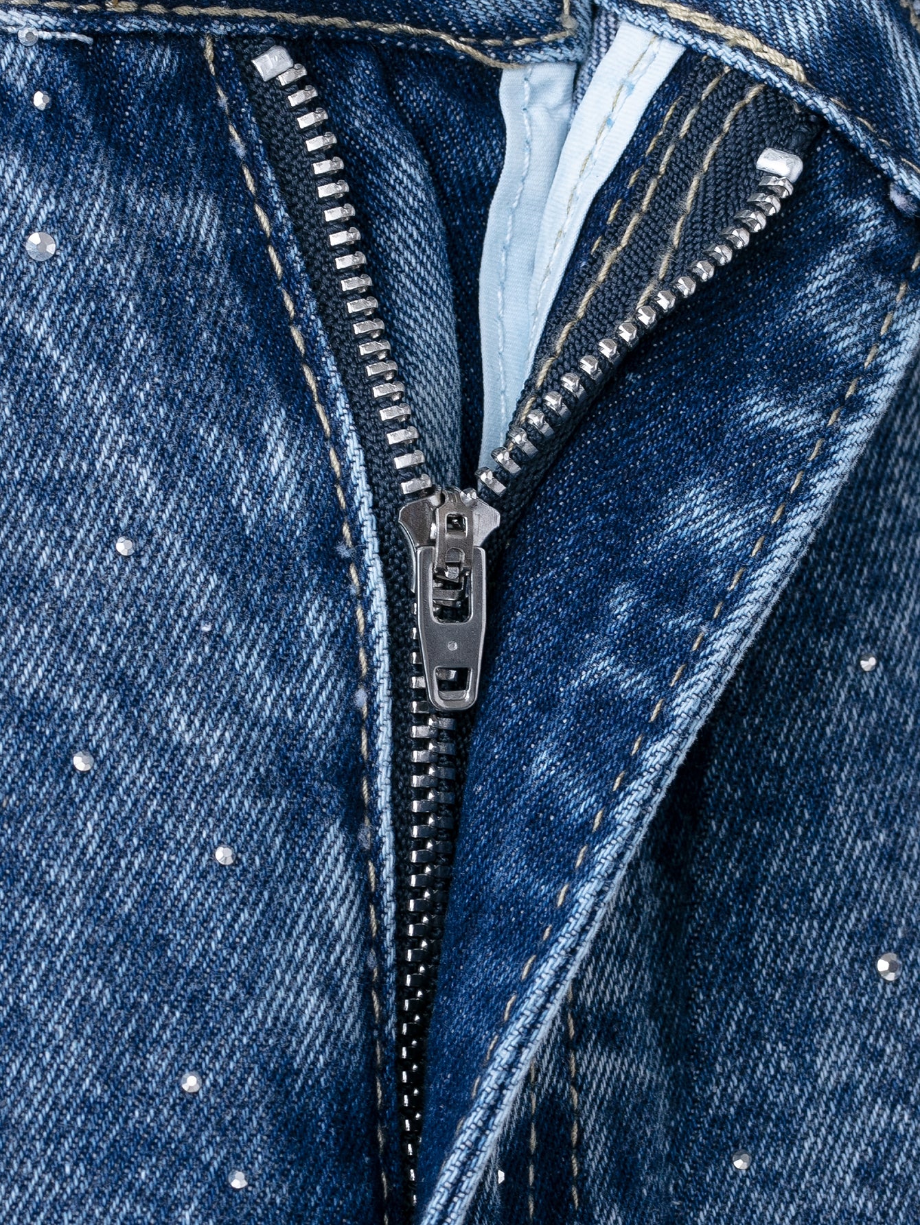 High Waist Studded Denim Jeans