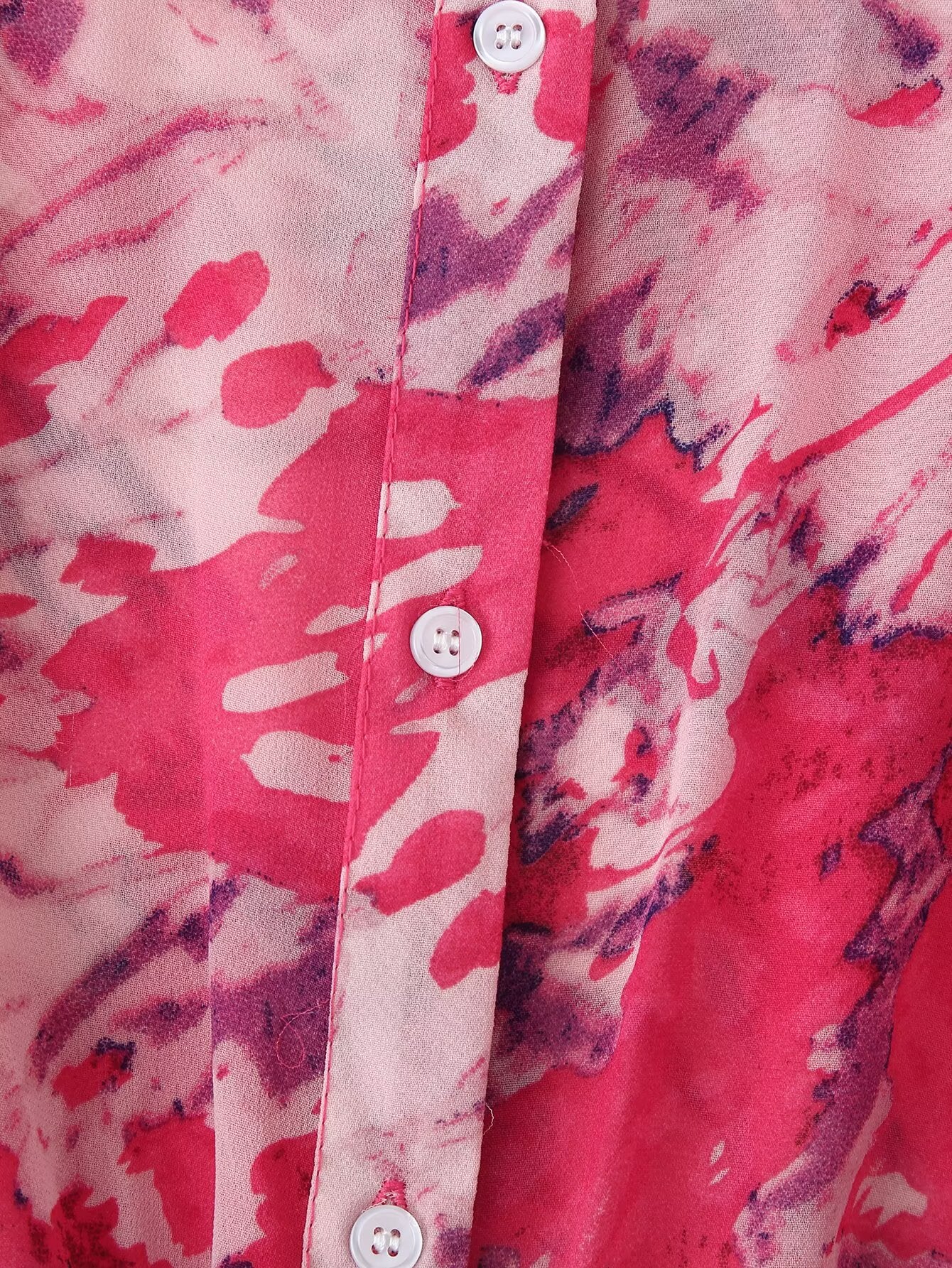 Long Sleeve Print Fit and Flare Maxi Dress