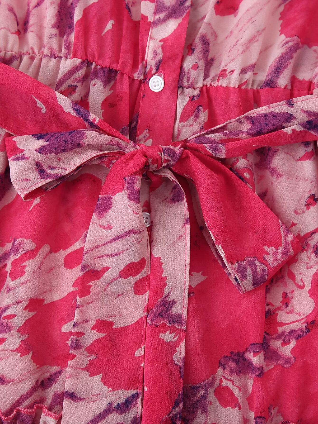 Long Sleeve Print Fit and Flare Maxi Dress