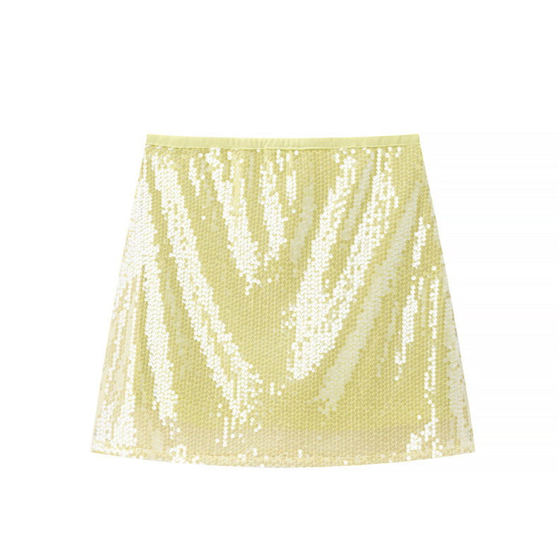 Sequin Low Rise Mini Skirt