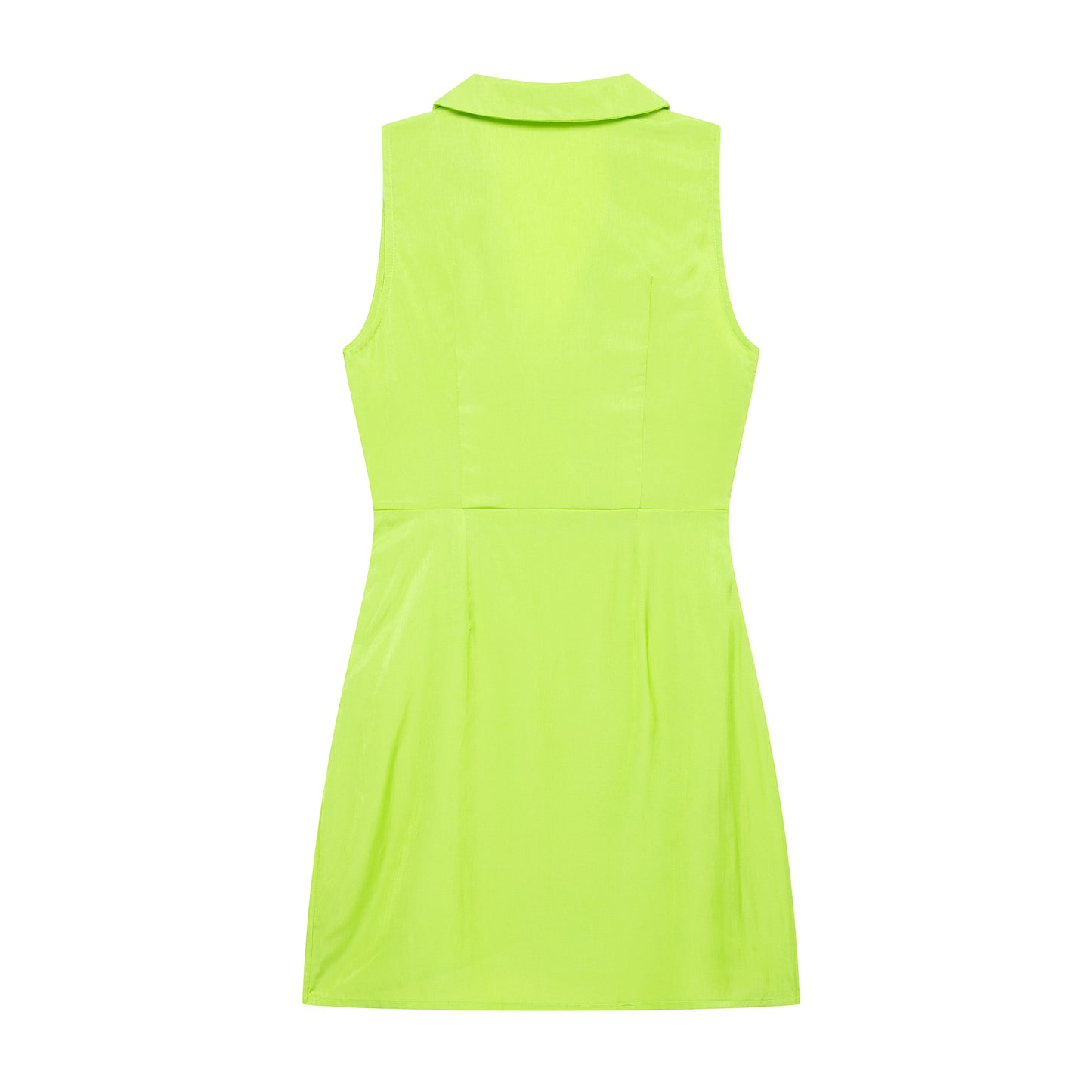 Wrap Sleeveless Collared Mini Dress