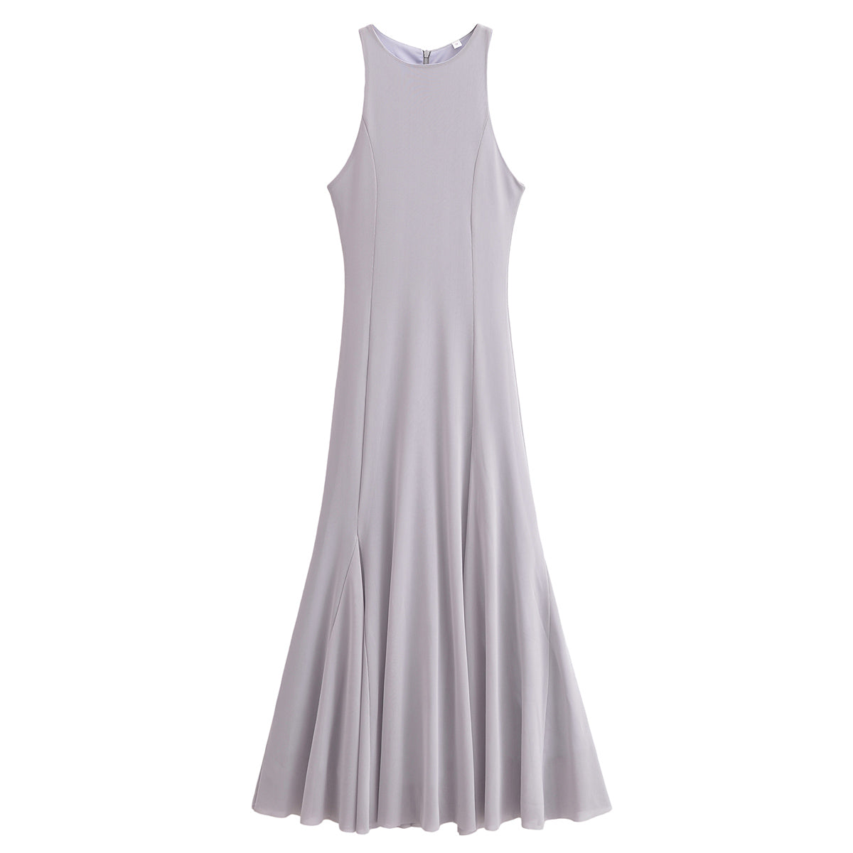 slim fit dress slacks Side Slit Mesh Sleeveless Maxi Dress