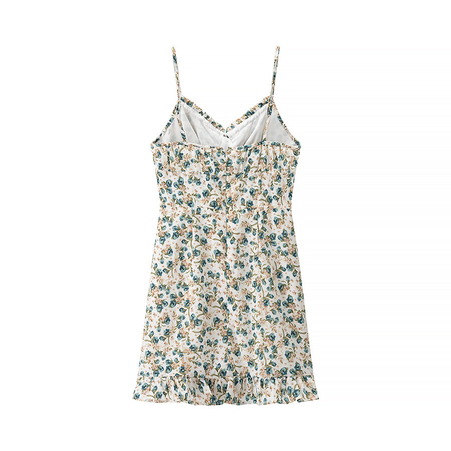 Floral Print Spaghetti Strap Mini Dress