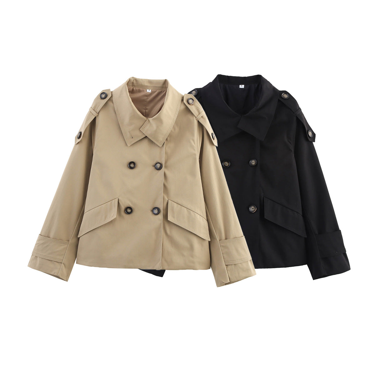 Long Sleeve Cropped Trench