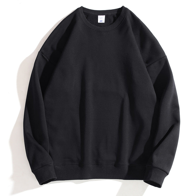 Solid Long Sleeve Crew Neck Sweatshirt