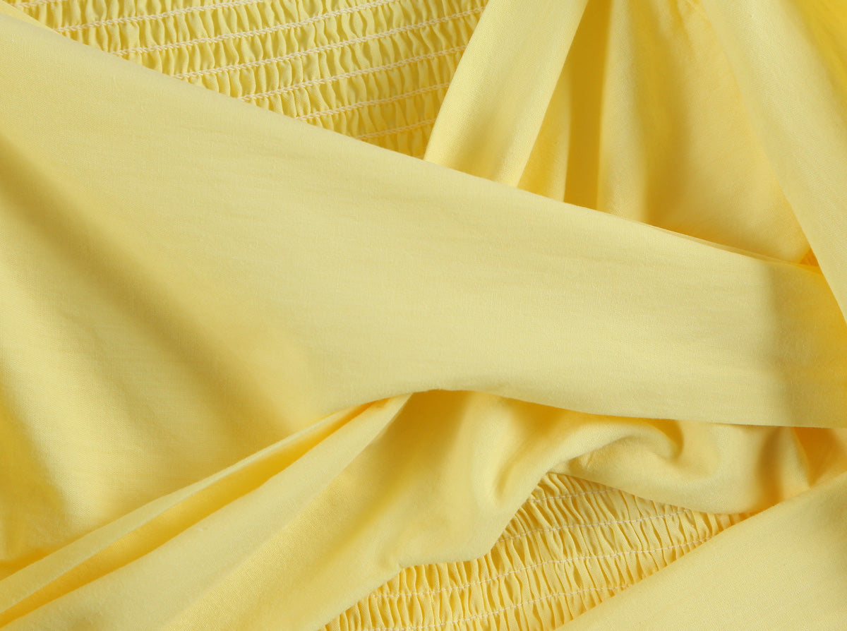 Puffy Sleeve Ruffle Trim Tied Top
