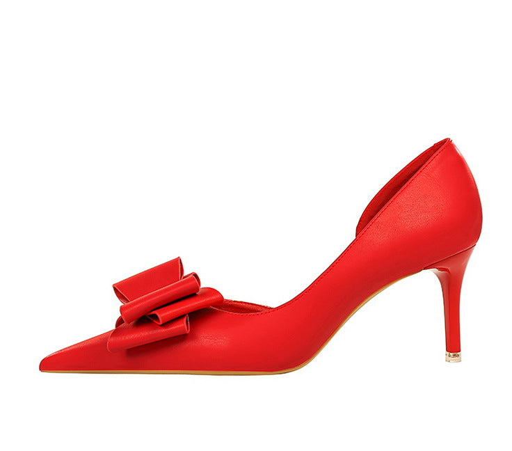 Bow Pointed Toe Pumps