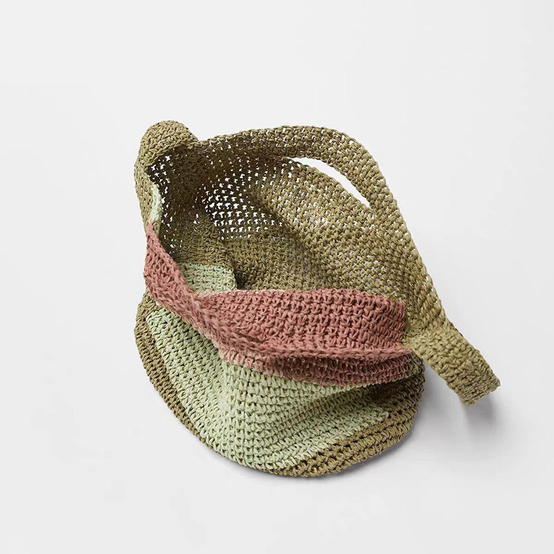 Colorblock Crochet Shoulder Bag
