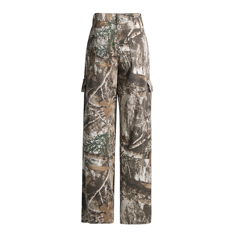 Camouflage High Waist Baggy Pants