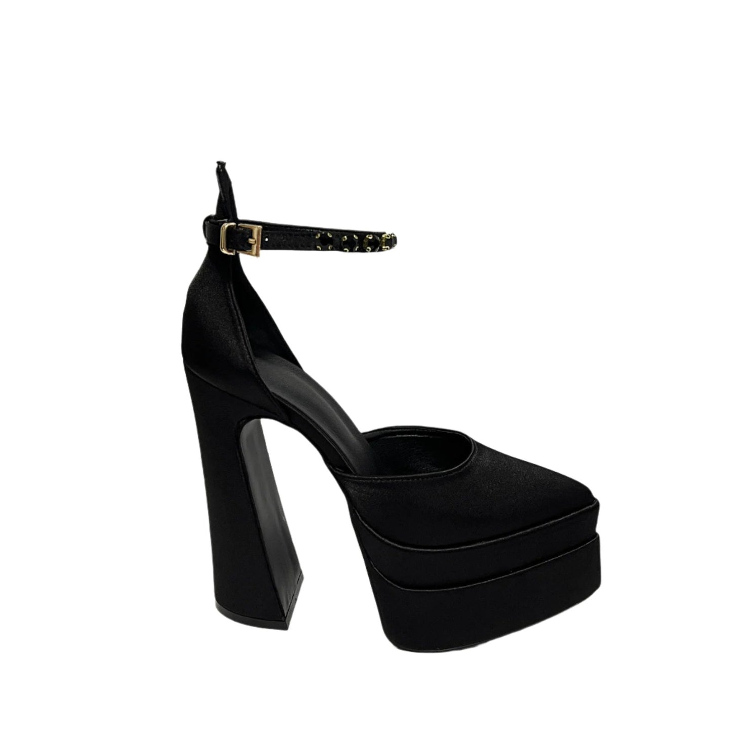Closed Round Toe Platform Heels
