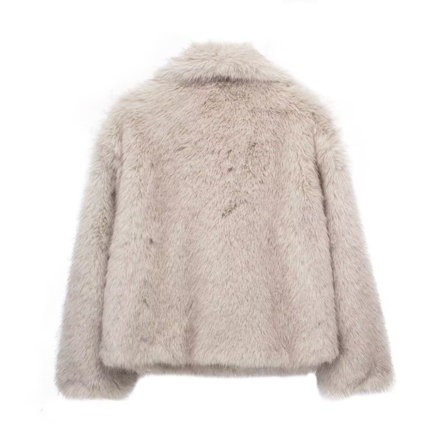 Faux Fur Loose Fitted Fur Jacket